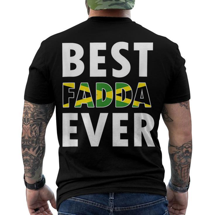 Best Fadda Ever Funny Jamaican Dad Fathers Day Souvenir Men's Crewneck Short Sleeve Back Print T-shirt