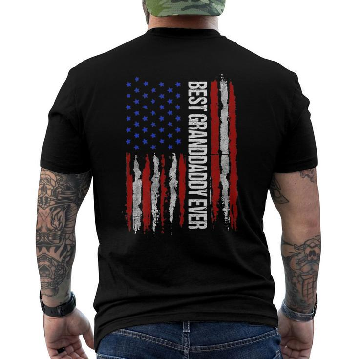 Best Granddaddy Ever Flag American Patriotic Men's Back Print T-shirt