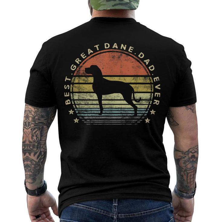 Best Great Dane Dad Ever Daddy S Dog Lover Pet Owner Men's Crewneck Short Sleeve Back Print T-shirt