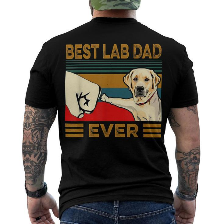 Best Lab Dad Ever Retro Vintage Men's Crewneck Short Sleeve Back Print T-shirt