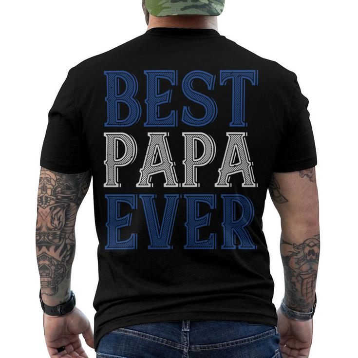 Best Papa Ever 1 Papa T-Shirt Fathers Day Gift Men's Crewneck Short Sleeve Back Print T-shirt
