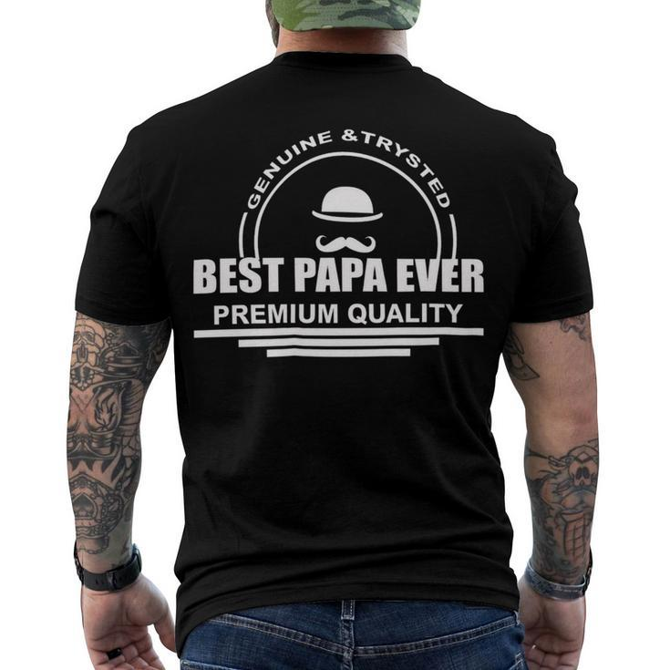 Best Papa Ever   Perfect Gift Men's Crewneck Short Sleeve Back Print T-shirt