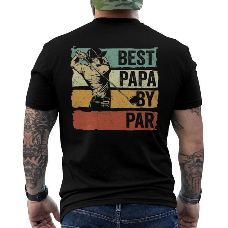 Best Papa By Par Papa Golf Fathers Day Men's Back Print T-shirt