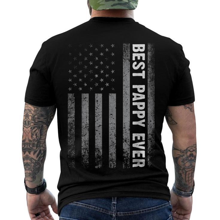 Best Pappy Ever Vintage American Flag Fathers Day Christmas Men's T-shirt Back Print