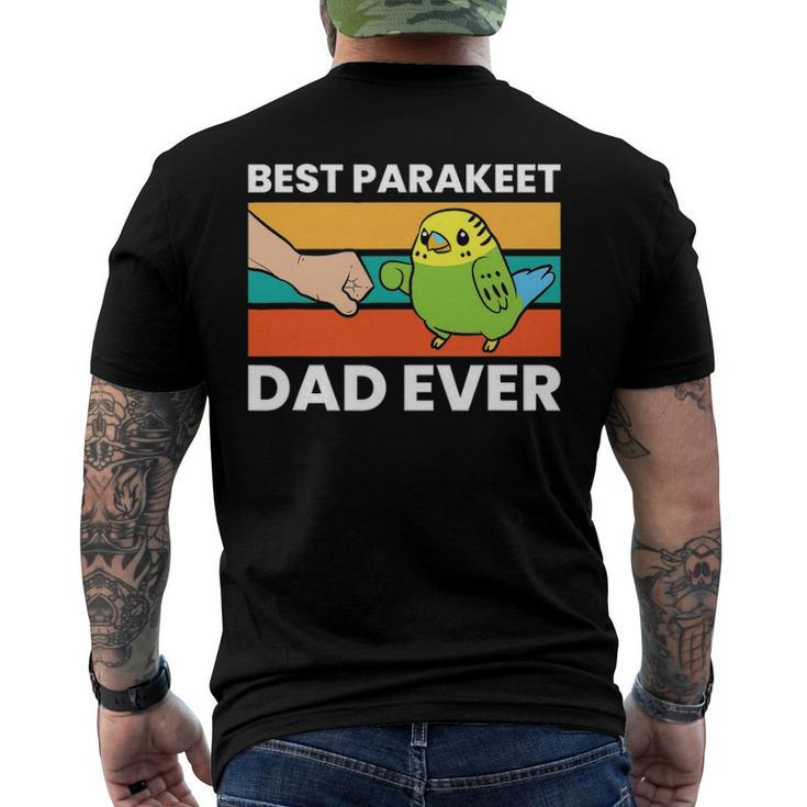 Best Parakeet Dad Ever Vintage Retro Men's Back Print T-shirt