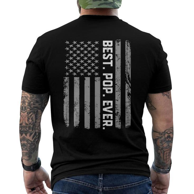 Mens Best Pop Ever Vintage American Flag Men's Back Print T-shirt