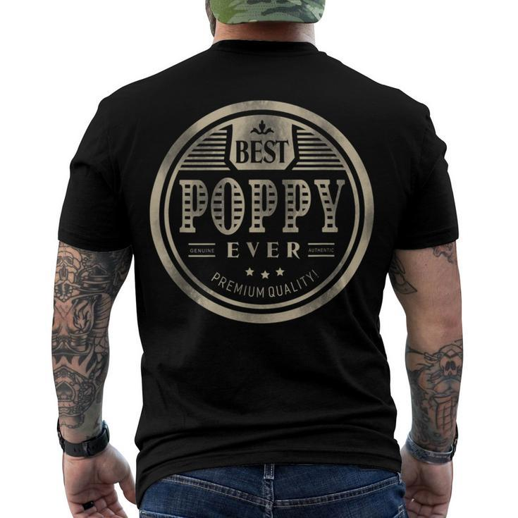 Best Poppy Ever Grandfather Dad Father Day Men's T-shirt Back Print