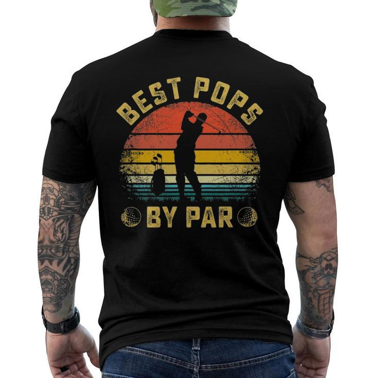 Best Pops By Par For Golfer Daddy Fathers Day Men's Back Print T-shirt