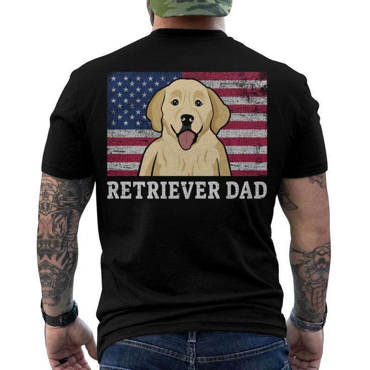 Best Retriever Dad Ever American Flag 4Th Of July Patriotic Men's T-shirt Back Print