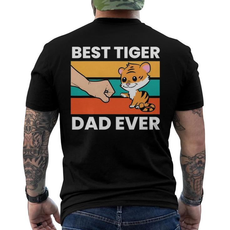 Best Tiger Dad Ever Happy Fathers Day Men's Back Print T-shirt