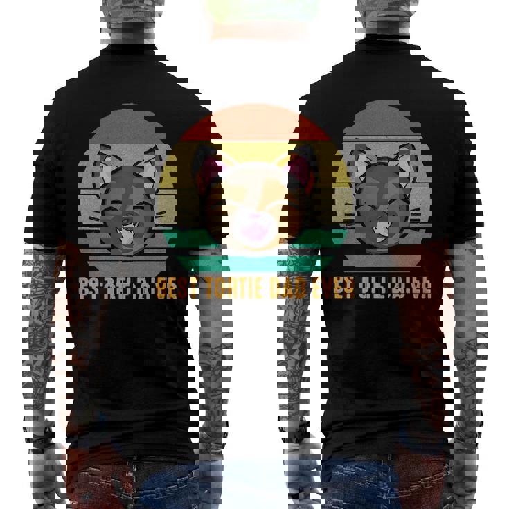 Best Tortie Dad Ever Cute Tortoiseshell Cat Lover Men's Back Print T-shirt