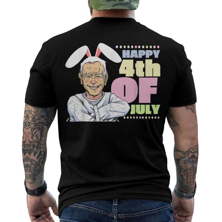 Biden Easter Bunny Confused Happy 4Th Of July Men's T-shirt Back Print
