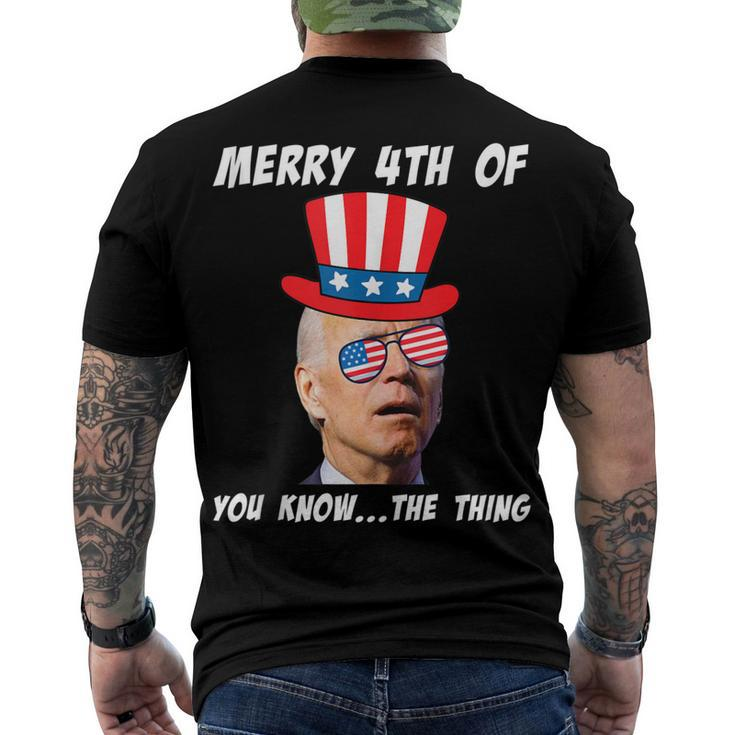 Biden Merry 4Th Of You Know The Thing Anti Joe Biden Men's Back Print T-shirt
