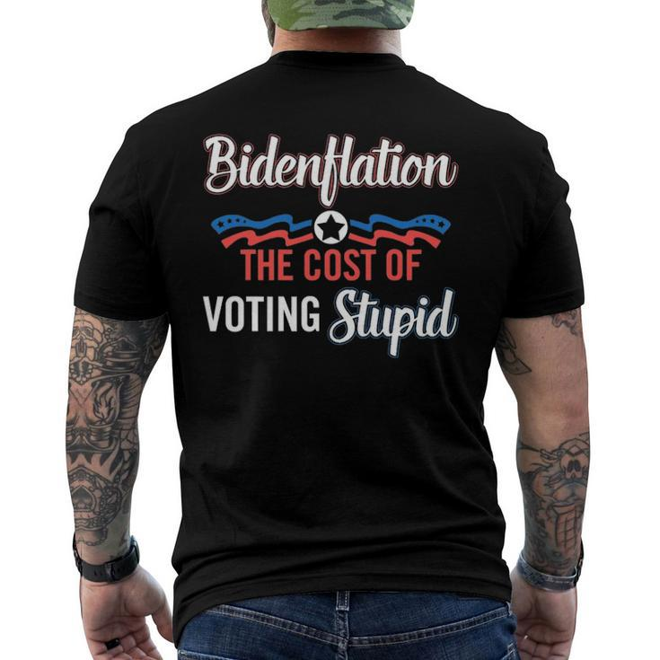 Bidenflation The Cost Of Voting Stupid Anti Biden 4Th July Men's Back Print T-shirt