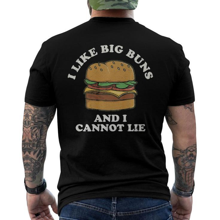 I Like Big Buns And I Cannot Lie Hamburger Food Humor Men's Back Print T-shirt