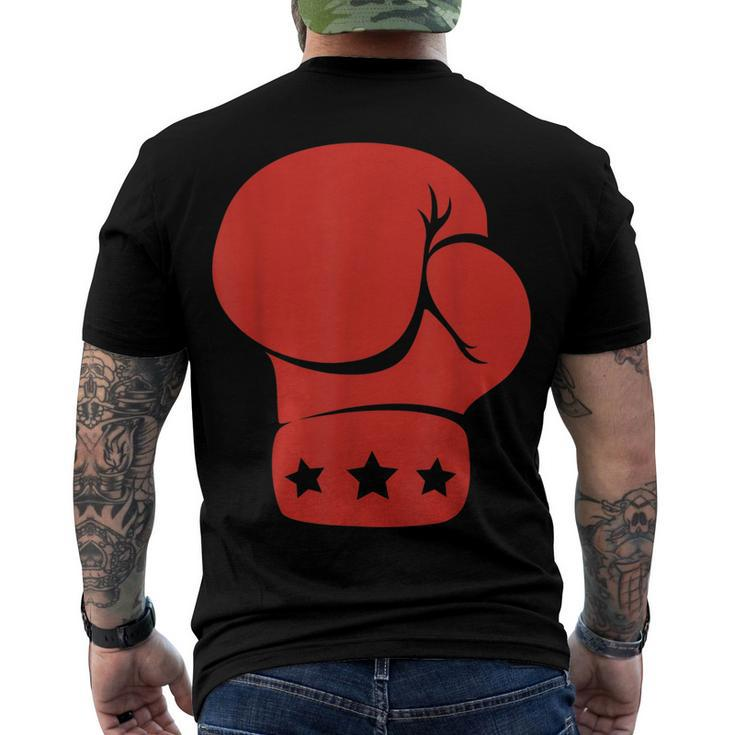 Big Red Boxing Glove Boxing Men's T-shirt Back Print