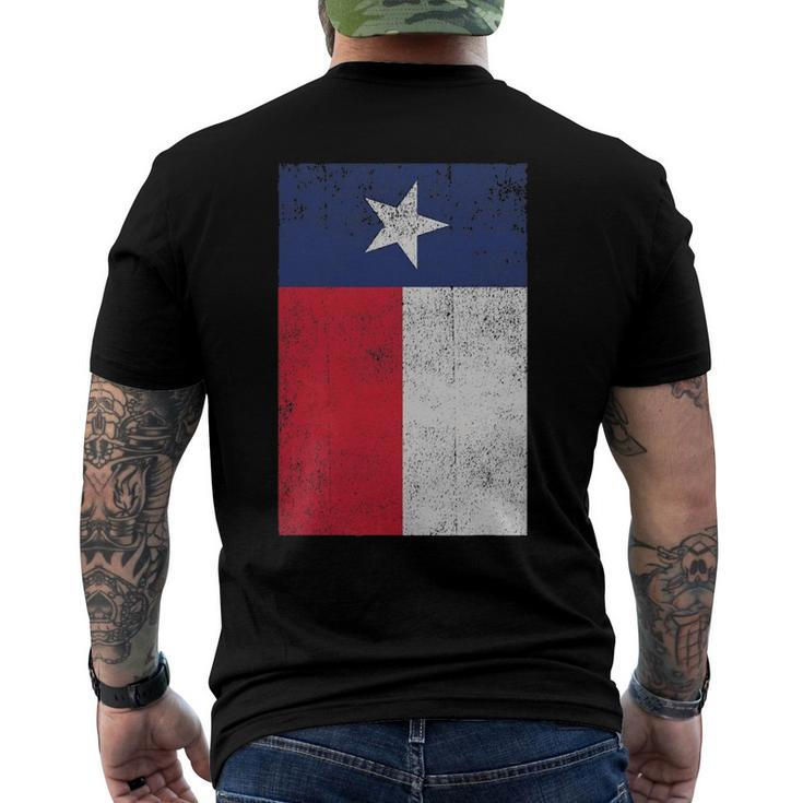 Big Texas Distressed Flag Of Texas Men's Back Print T-shirt