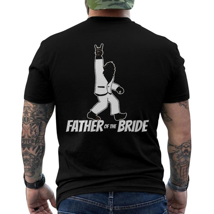 Mens Bigfoot Rock And Roll Wedding Party For Father Of Bride Men's Back Print T-shirt