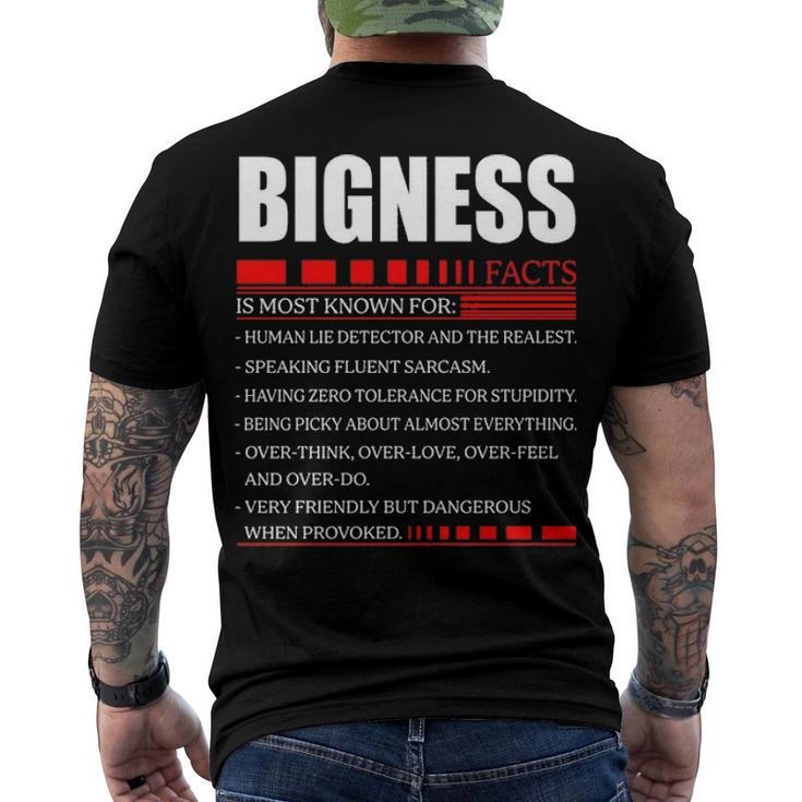 Bigness Fact Fact T Shirt Bigness Shirt Name Bigness Fact Men's T-Shirt Back Print