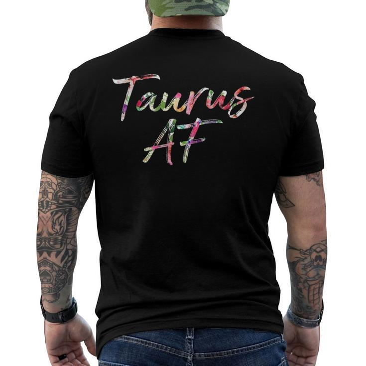 Birthday - Taurus Af Floral Men's Back Print T-shirt