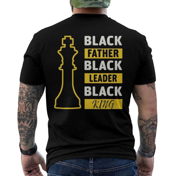Black Father Black King Fathers Day Men's Back Print T-shirt