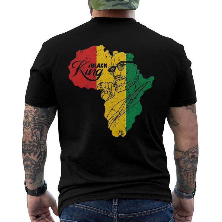 Im Black King History Patriotic African American Man Men's Back Print T-shirt