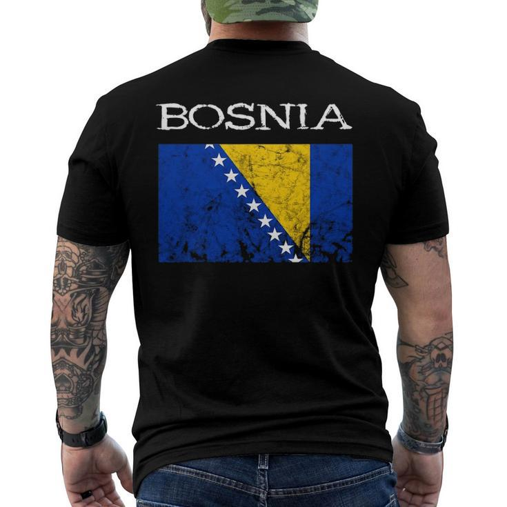 Bosnia-Herzegovina Bosnian Flag Bosnian Pride Bosnian Roots Men's Back Print T-shirt