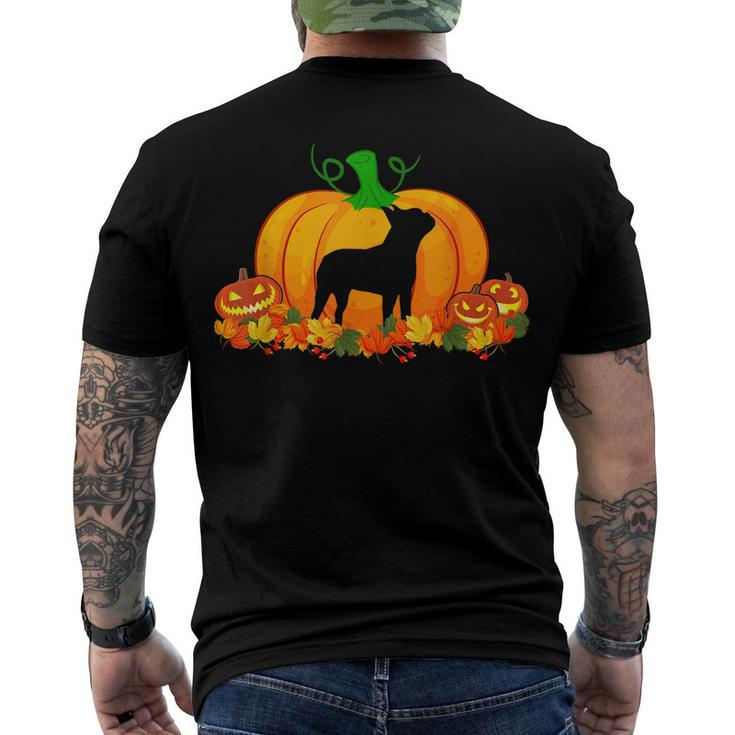 Boston Terrier Halloween Costume Retro Dog Lover Men's T-shirt Back Print