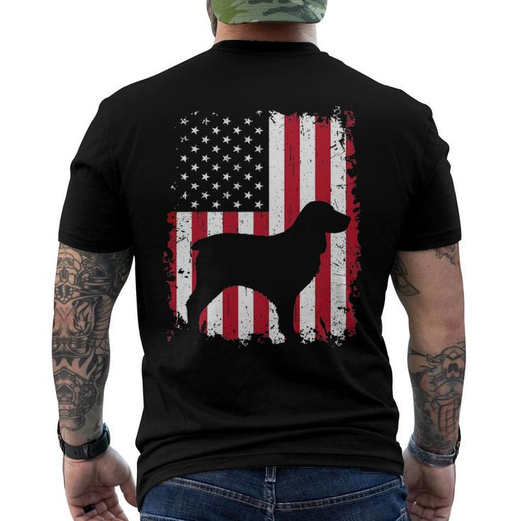 Boykin Spaniel 4Th Of July American Usa Flag Dog Men's Back Print T-shirt