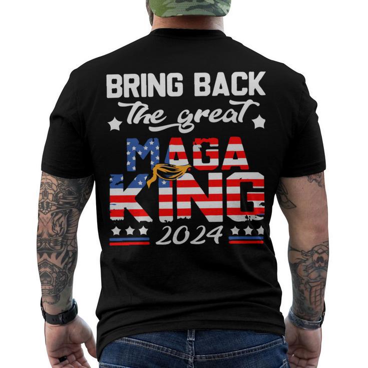 Bring Back The Great Maga King 2024 4Th Of July  Trump 2024T President Trump Tee Republican  Anti Biden Men's Crewneck Short Sleeve Back Print T-shirt