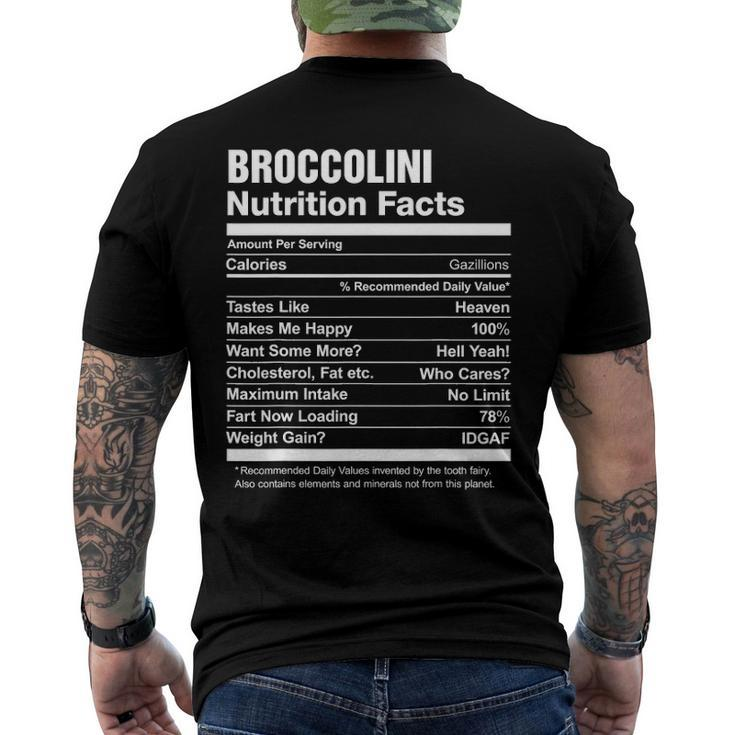 Broccolini Nutrition Facts Men's Back Print T-shirt