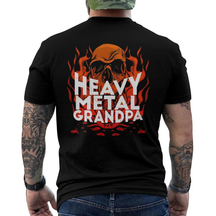 Brutal Heavy Metal Crew Heavy Metal Grandpa Skull On Flames Men's Back Print T-shirt