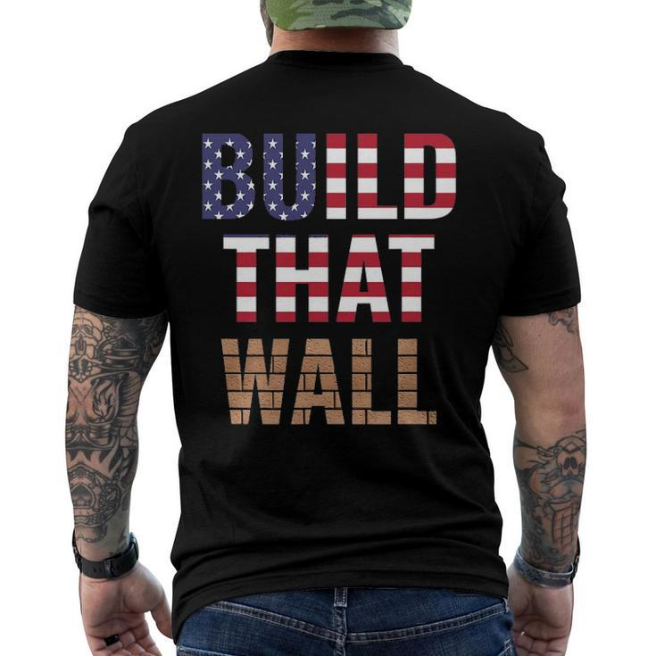 Build That Wall Pro Trump Men's Back Print T-shirt