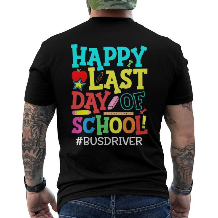 Bus Driver Life Happy Last Day Of School Summer Break Men's Back Print T-shirt