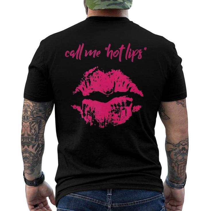 Call Me Hot Lips Men's Back Print T-shirt