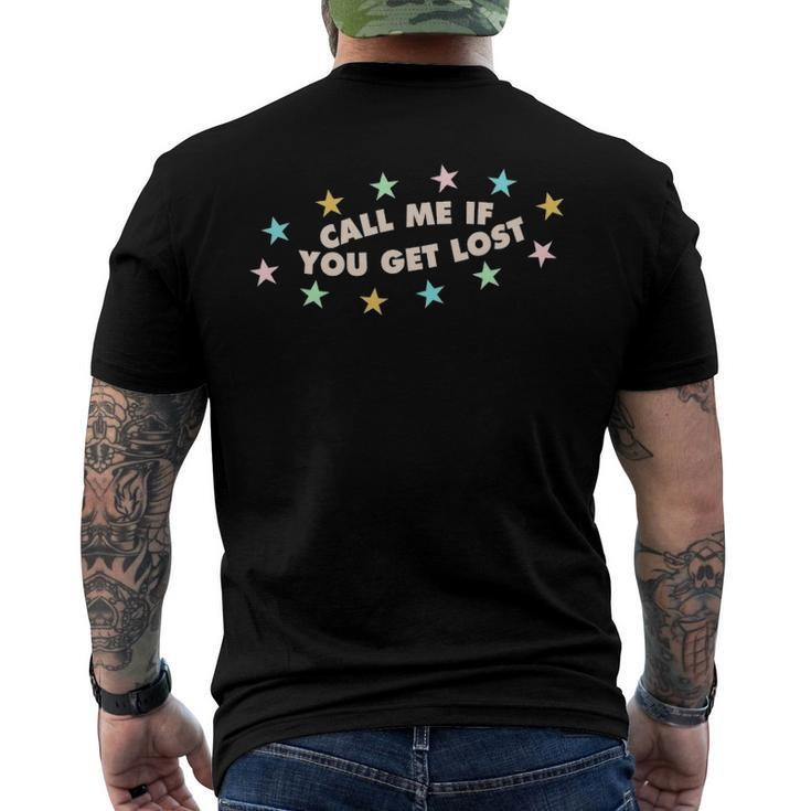 Call Me If You Get Lost Trendy Costume Men's Back Print T-shirt
