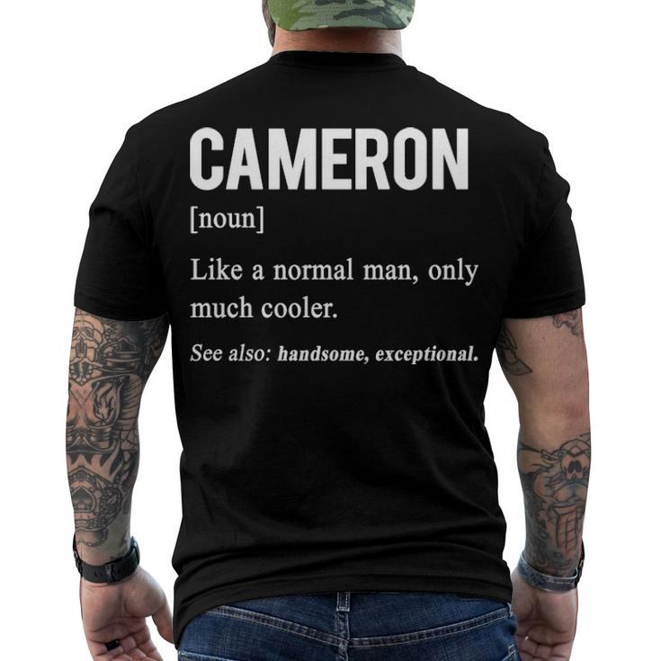 Y.Cameron様 Cameron Name Cameron Definition Men's T-Shirt Back Print - Seseable