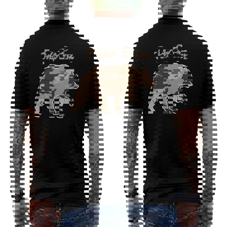 Mens Camouflage Daddy Bear Family Camo Hunting - Papa Bear Men's Back Print T-shirt