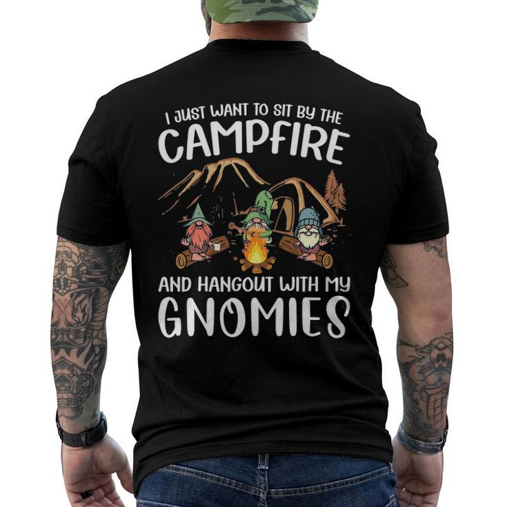 Camping Gnome Hangout With My Gnomies Campfire Men's Back Print T-shirt