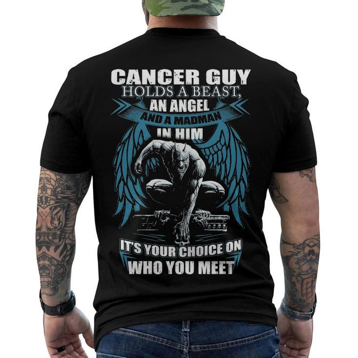 Cancer Guy Birthday Cancer Guy Madman Men's T-Shirt Back Print