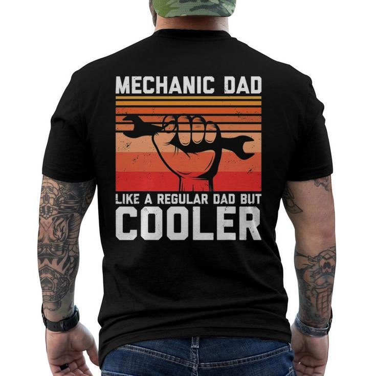 Car Graphic Car Mechanics Car Fathers Car Repair Dads Men's Back Print T-shirt