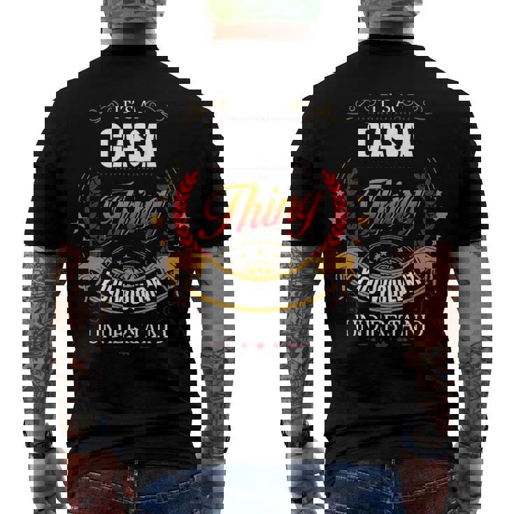 Casa Shirt Family Crest Casa T Shirt Casa Clothing Casa Tshirt Casa Tshirt For The Casa Men's T-Shirt Back Print