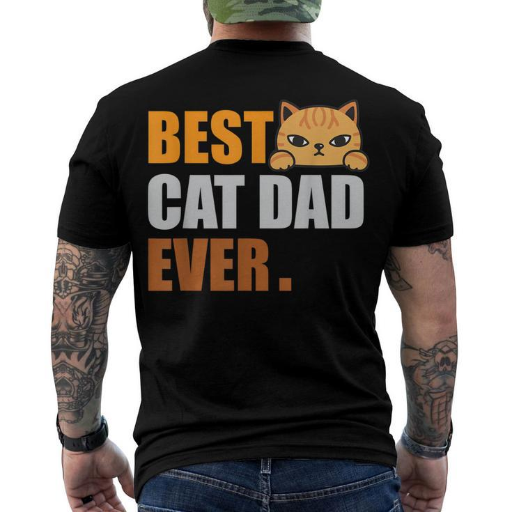 Cat Dad Fathers Day Men Kitty Daddy Papa Christmas V3 Men's T-shirt Back Print