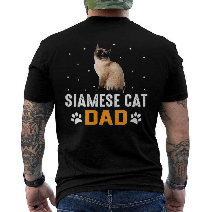 Cat - Siamese Cat Dad - Siamese Cat Men's Back Print T-shirt