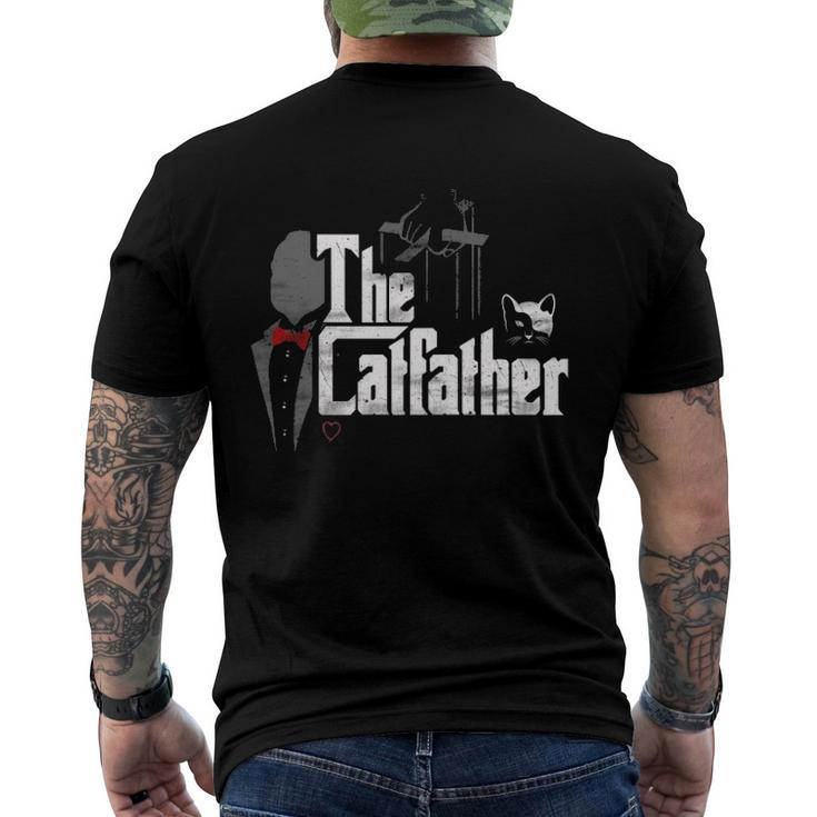 The Catfather Cat Dad Father Of Cats Men's Back Print T-shirt
