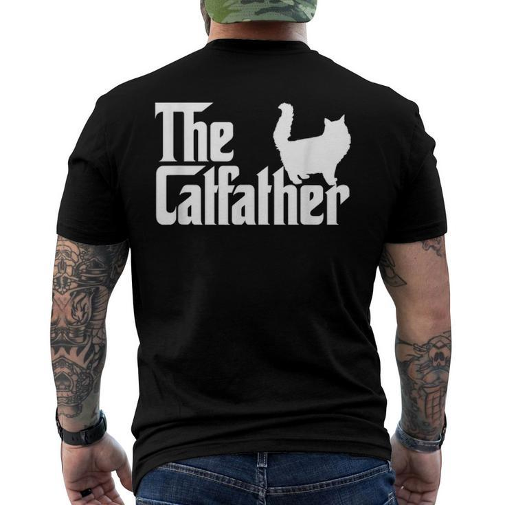 The Catfather Cat Dad For Men Cat Lover Men's Back Print T-shirt