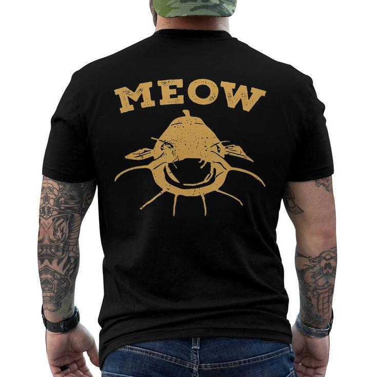Catfish Fishing Fisherman Meow Catfish V2 Men's Back Print T-shirt
