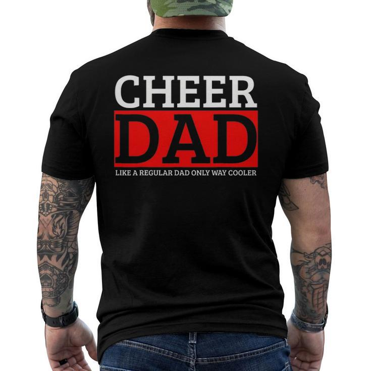Cheer Dad Daddy Papa Father Cheerleading Men's Back Print T-shirt