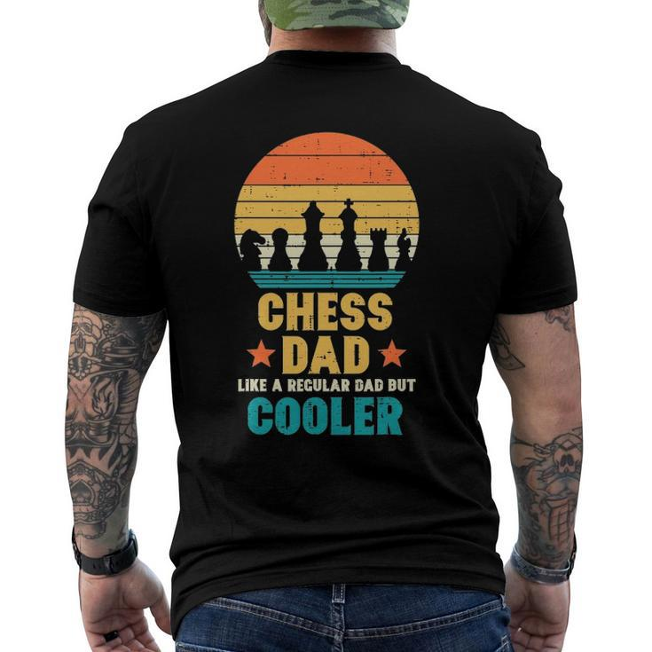 Mens Chess Dad Regular But Cooler Retro Fathers Day Player Men Men's Back Print T-shirt
