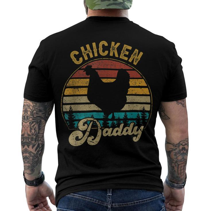 Chicken Chicken Best Chicken Daddy Vintage Retro 70S Chicken Dad Fathers Day Men's Crewneck Short Sleeve Back Print T-shirt